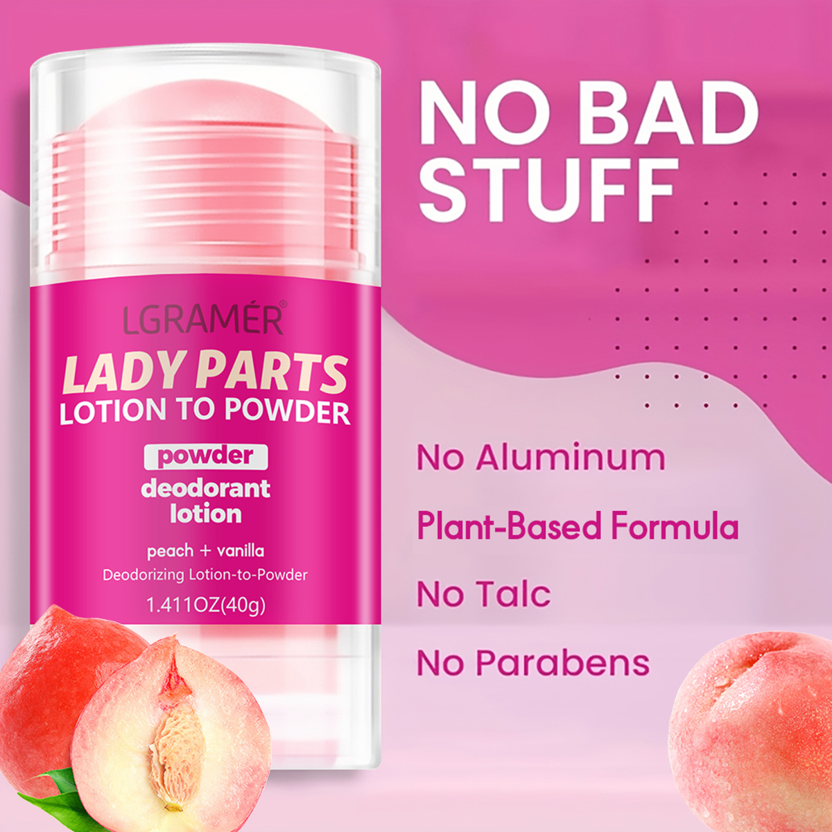 Perfume Fragrance Lotion - Women's Peach Vanilla Deodorant Lotion Multiple