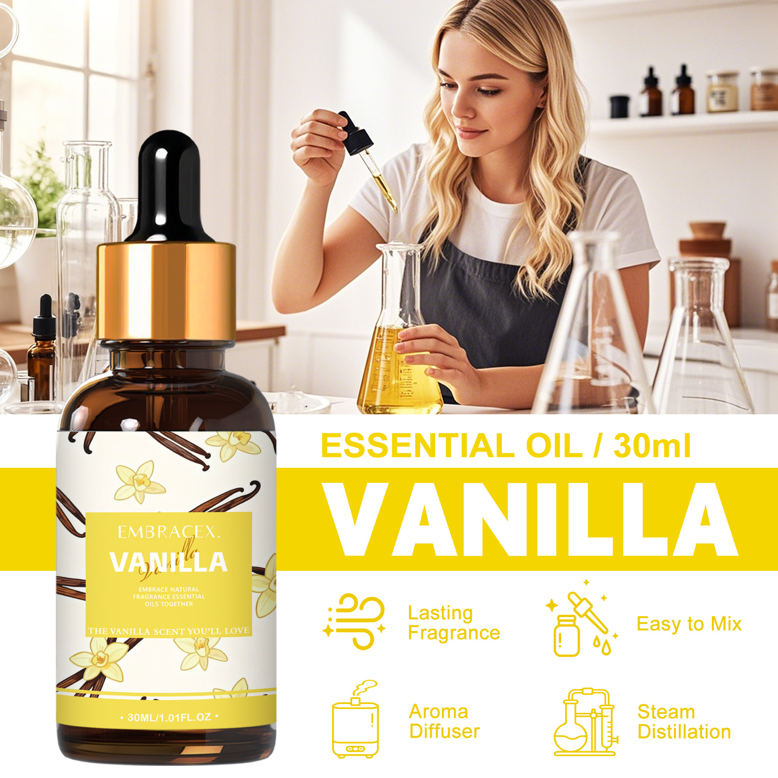 30ml Vanilla Essential Oil Per - огляд і ціна Vanilla Perfume Oil