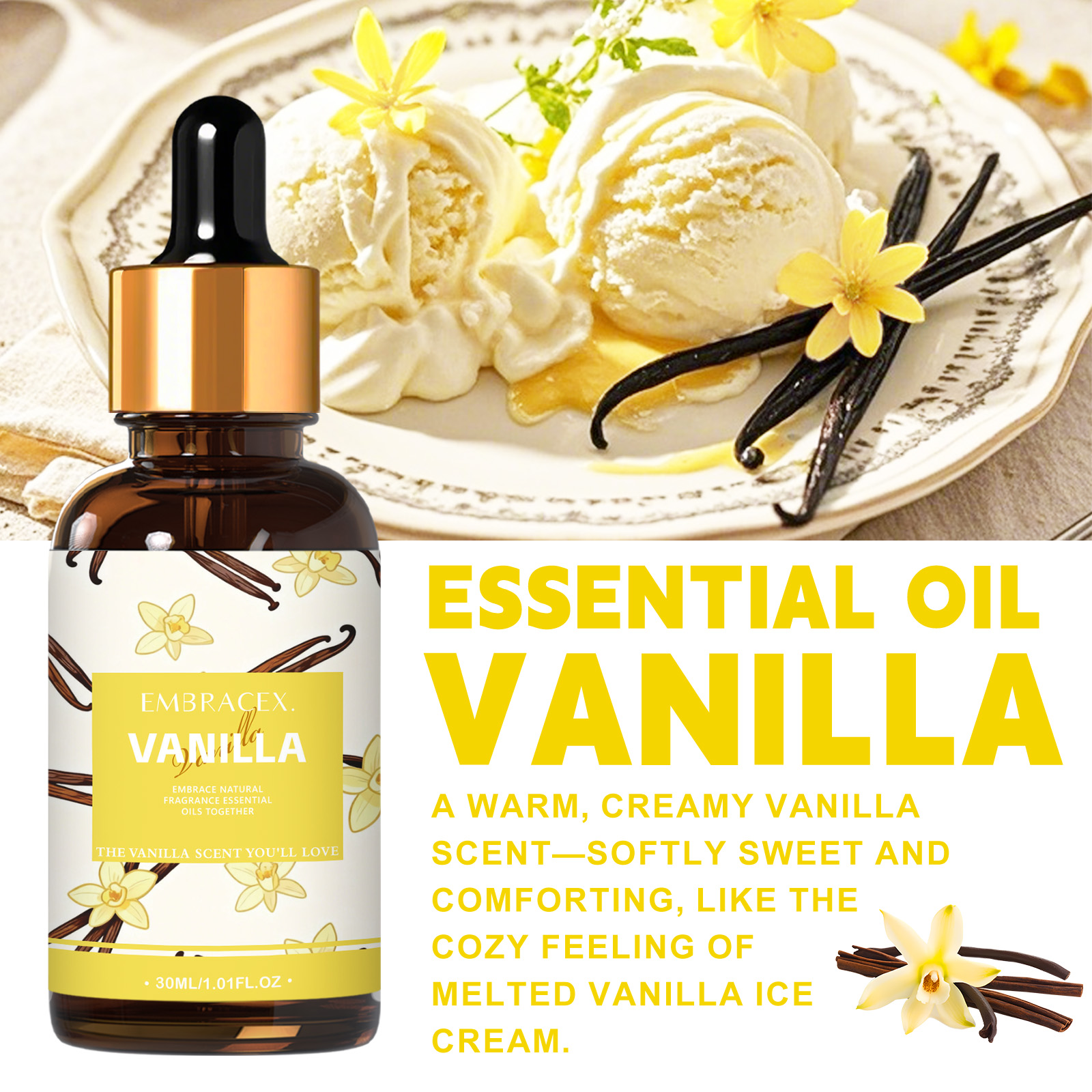 30ml Vanilla Essential Oil Per - огляд і ціна Vanilla Perfume Oil
