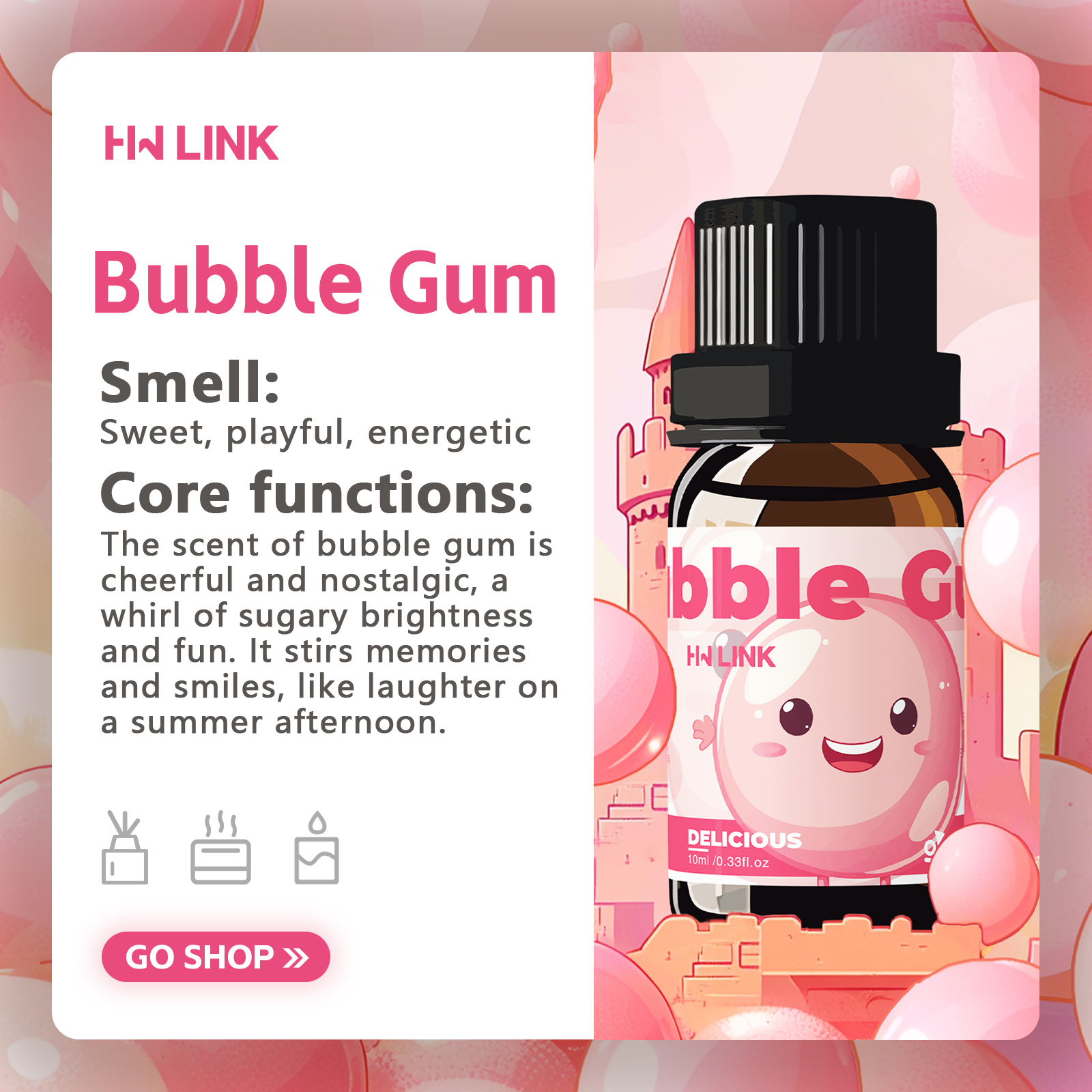 10ml Bubble Gum Essential Oils - огляд і ціна Sandalwood Perfume Oil