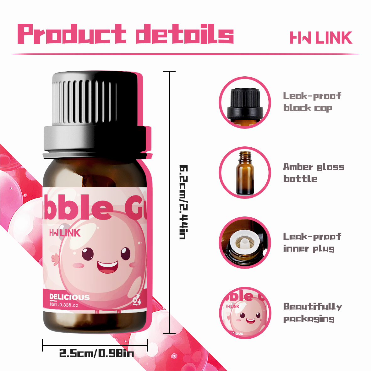 10ml Bubble Gum Essential Oils - огляд і ціна Sandalwood Perfume Oil