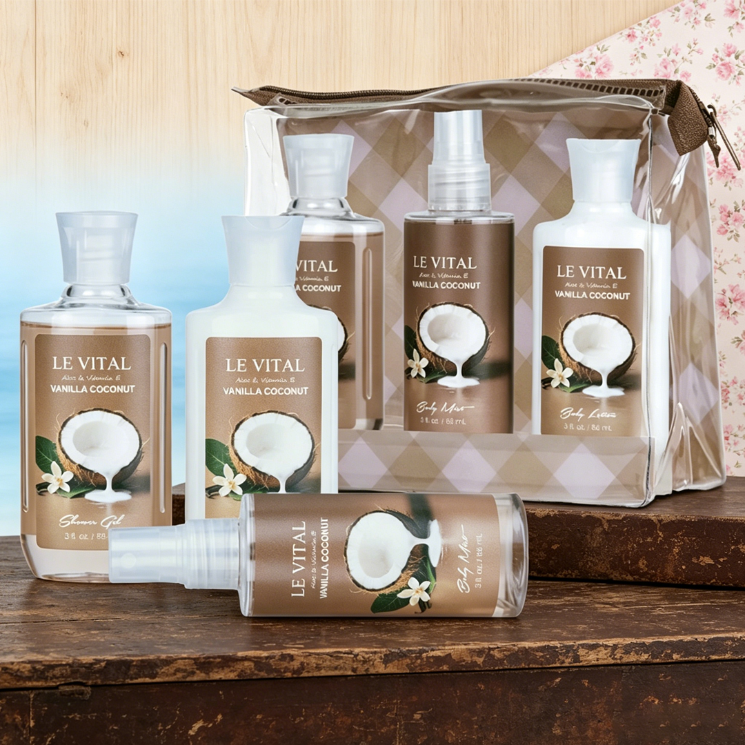 The three piece bath set with  - огляд і ціна Perfume Fragrance Shower Gel
