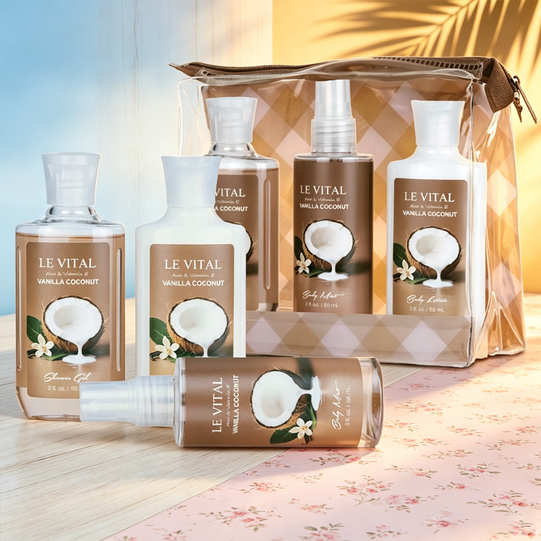 The three piece bath set with  - огляд і ціна Perfume Fragrance Shower Gel