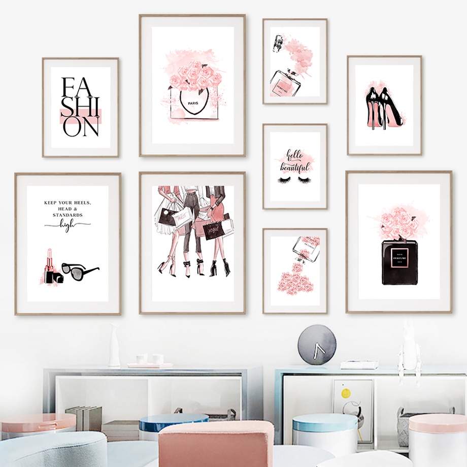 Fashion Wall Art Prints Pink G - огляд і ціна Perfume Quotes