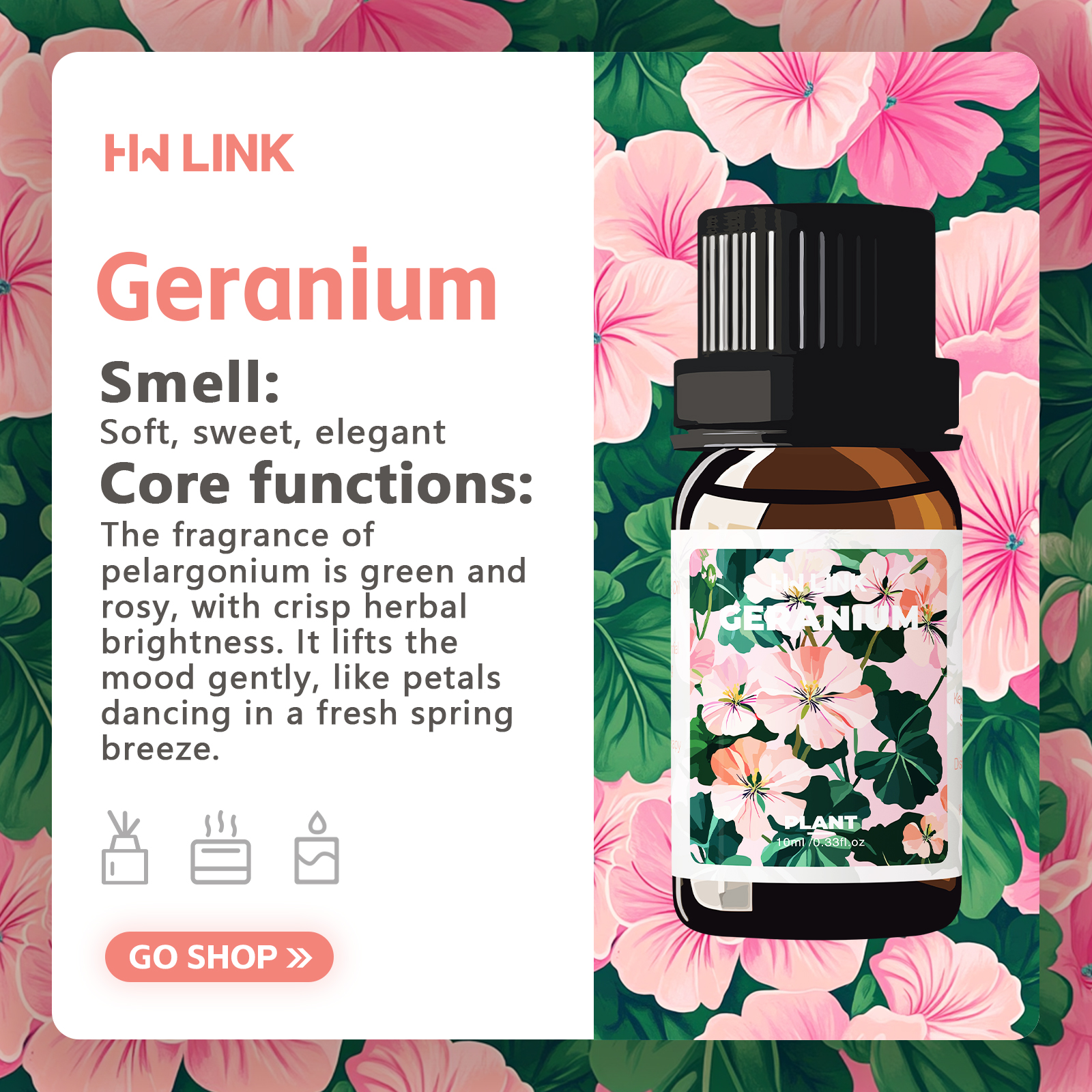Geranium Essential Oil 10ml 10 - огляд і ціна Sandalwood Perfume Oil