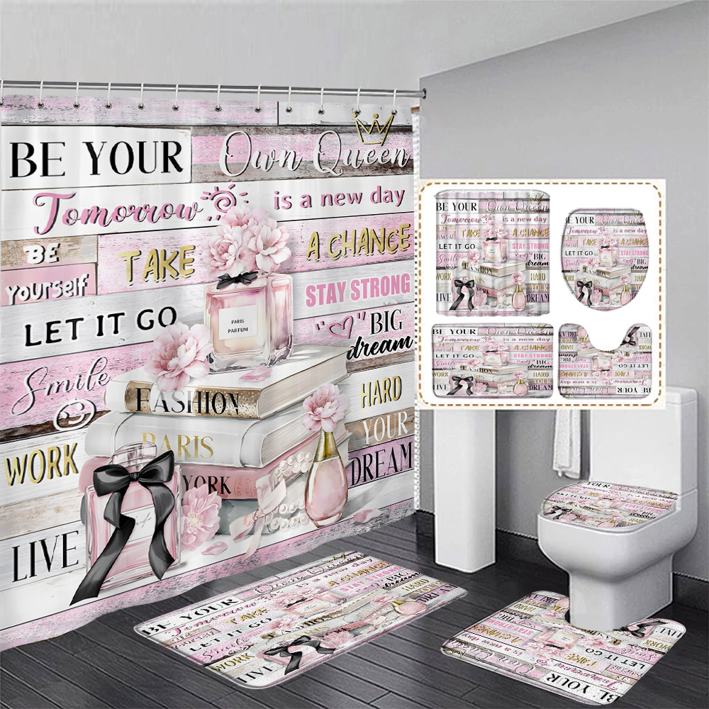 Pink Floral Perfume Shower Cur - огляд і ціна Perfume Quotes