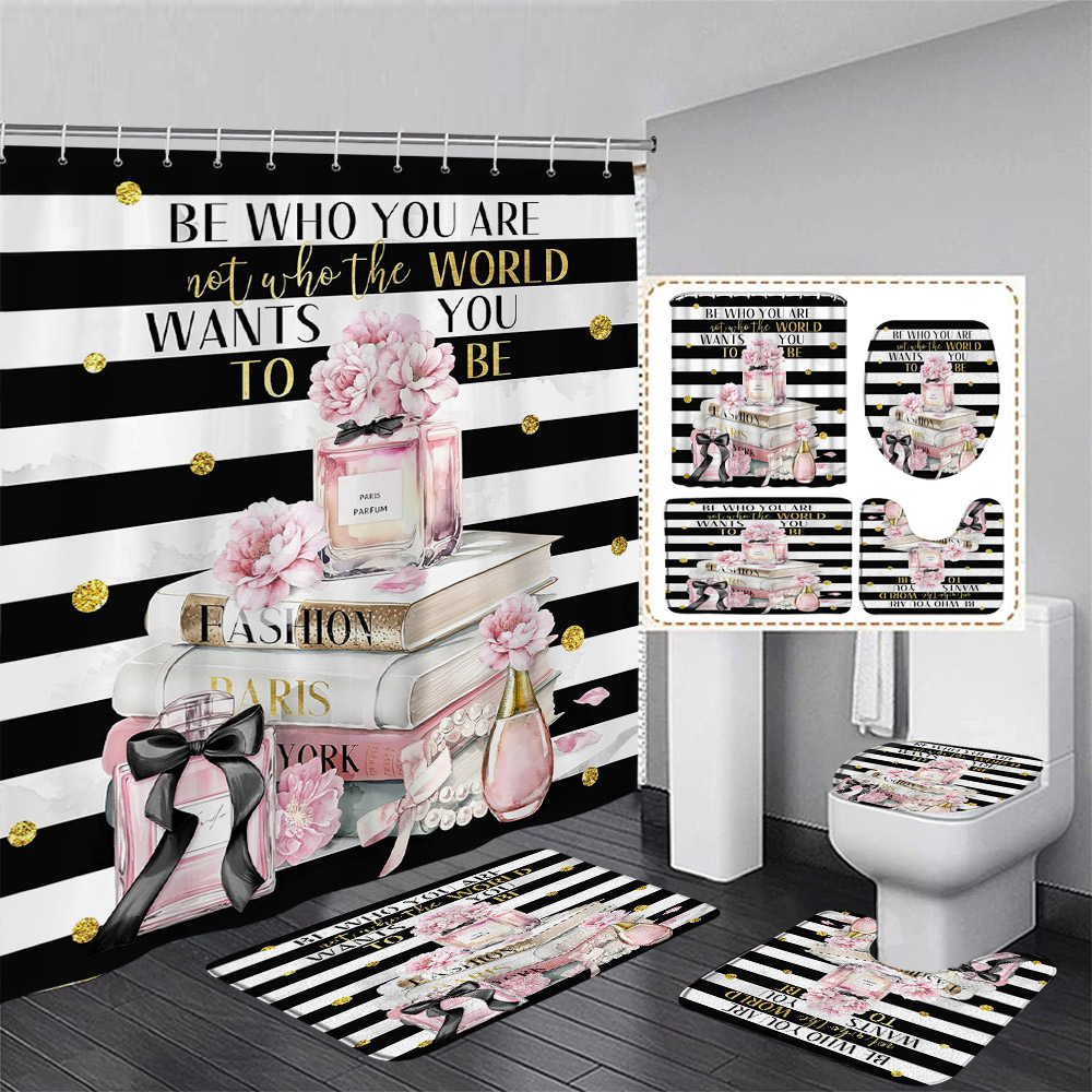 Pink Floral Perfume Shower Cur - огляд і ціна Perfume Quotes