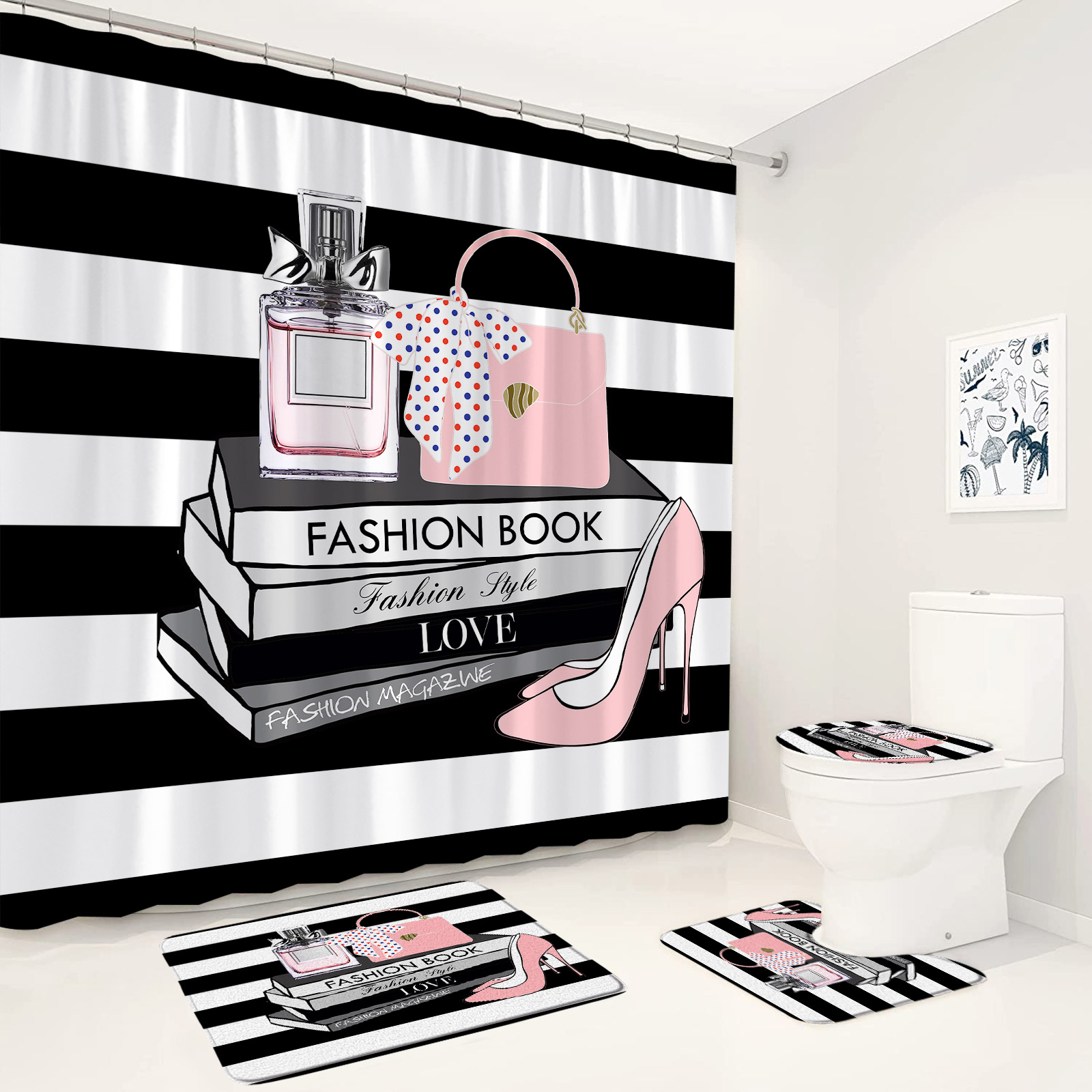 Pink Floral Perfume Shower Cur - огляд і ціна Perfume Quotes