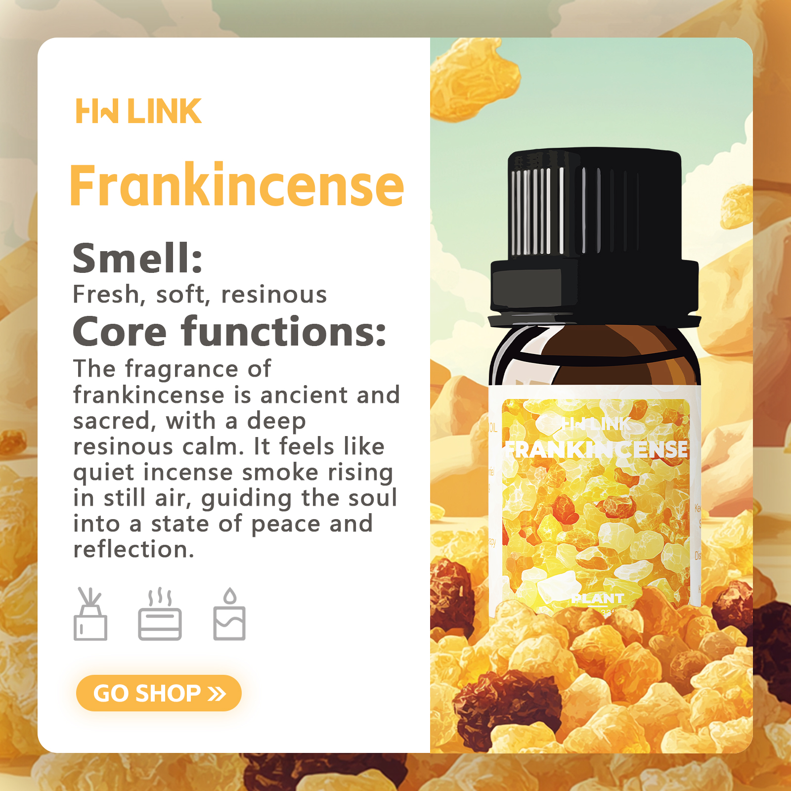 Frankincense Essential Oil 10m - огляд і ціна Sandalwood Perfume Oil