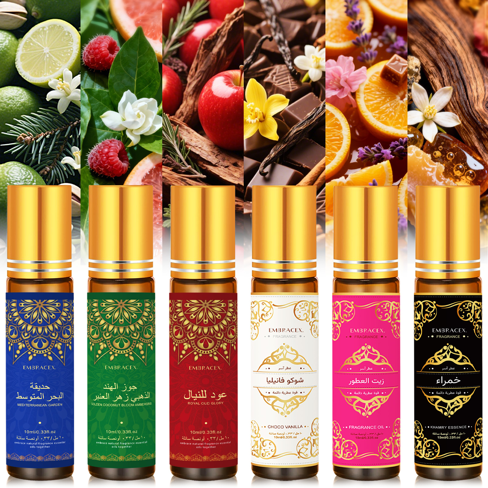 8PC/1PC 10ml Roller Essential  - огляд і ціна Sandalwood Perfume Oil